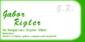 gabor rigler business card