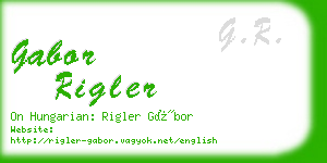 gabor rigler business card
